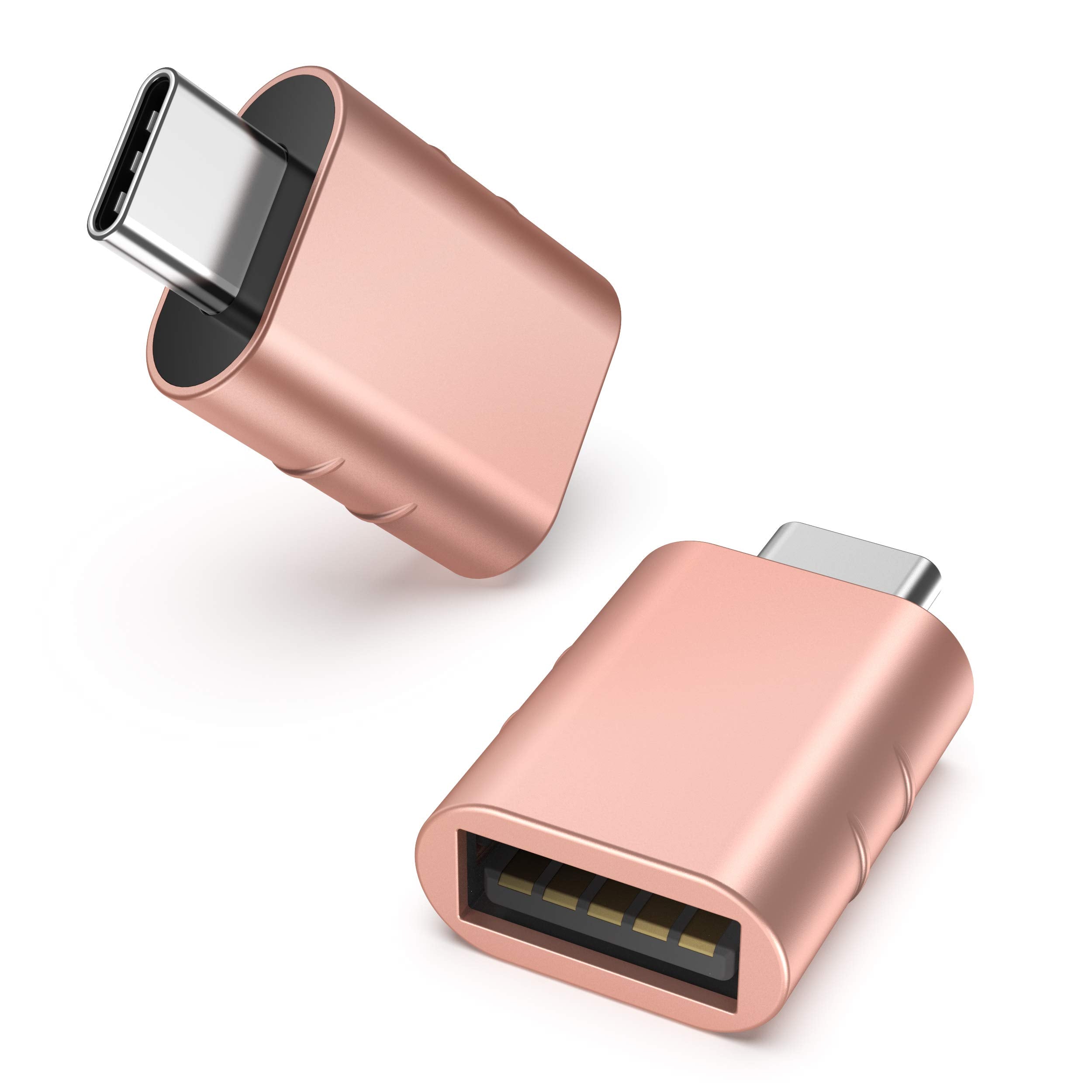 Syntech USB-C to USB Adapter, 2 USB-C Male to USB-C Female Adapter, Compatible with iPhone 16 Pro Max iMac iPad Pro 2021, MacBook Air Pro 2020 and Other Type-C/Thunderbolt 3 Devices, Blue