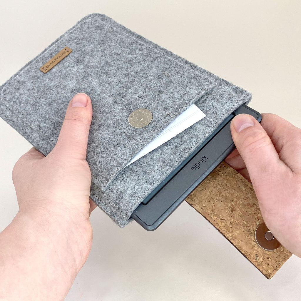 Case for reMarkable 2 | with magnetic closure and extra compartment | light gray - Colorful | Model "HAKA"