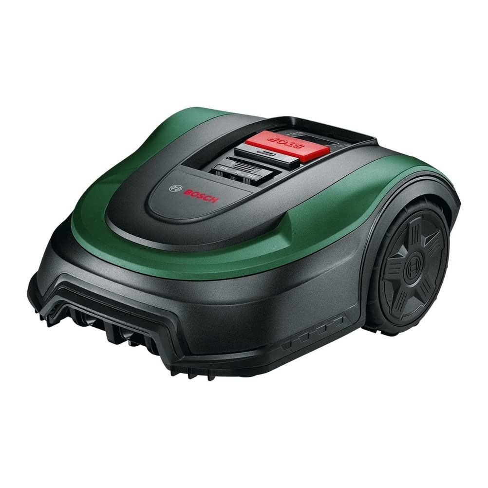 Bosch Home and Garden Indego XS 300 Robot Lawnmower (with Integrated 18 V Battery, Charging Station Included, Cutting Width 19 cm, for Lawns up to 300 m², in Box) Black, Green 