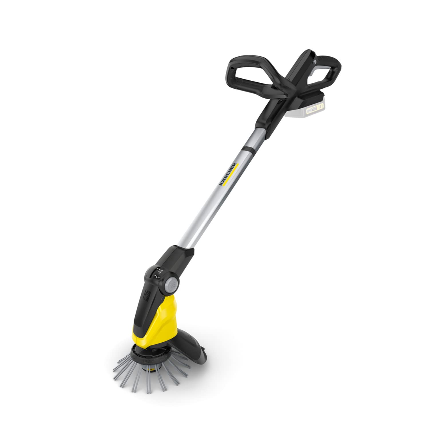 Kärcher 18 V cordless weed remover WRE 18-55, nylon bristle head with max. 2,800 rpm, pivoting cleaning head, telescopic handle, for use with the Kärcher 18 V battery, without battery 