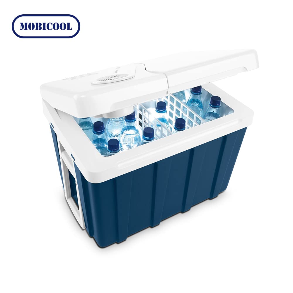 Mobicool MQ40A electric cooler, aluminum, MQ40A, mini fridge for car, work, truck and campsite 