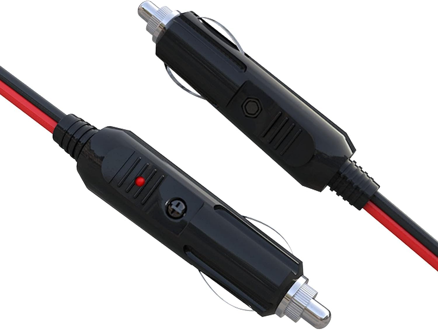 GTIWUNG Car Motorcycle Cigarette Lighter Plug Adapter THREE-Way Socket Splitter, 1 to 2 Car Cigarette Lighter Plugs 12V/24V 
