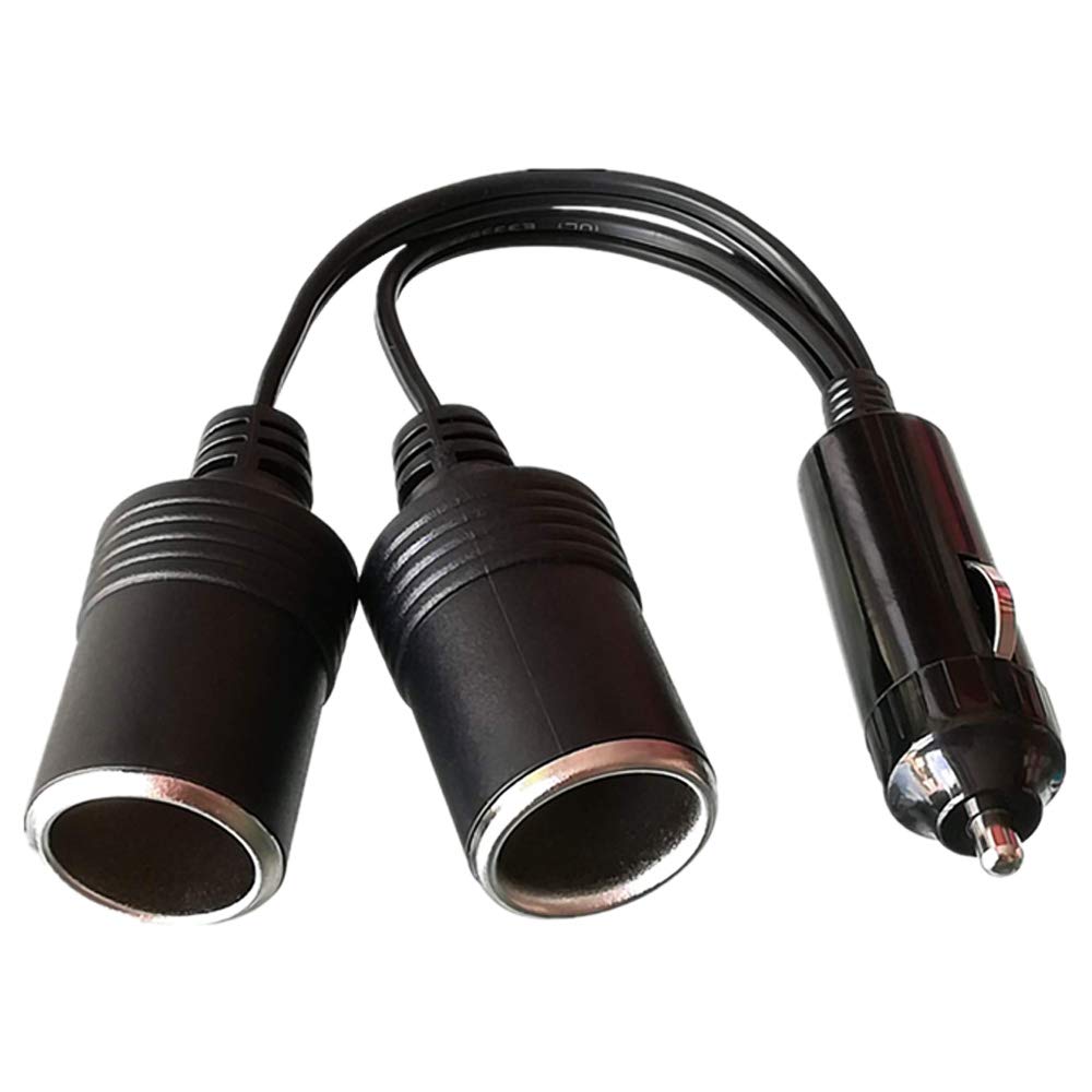 GTIWUNG Car Motorcycle Cigarette Lighter Plug Adapter THREE-Way Socket Splitter, 1 to 2 Car Cigarette Lighter Plugs 12V/24V 