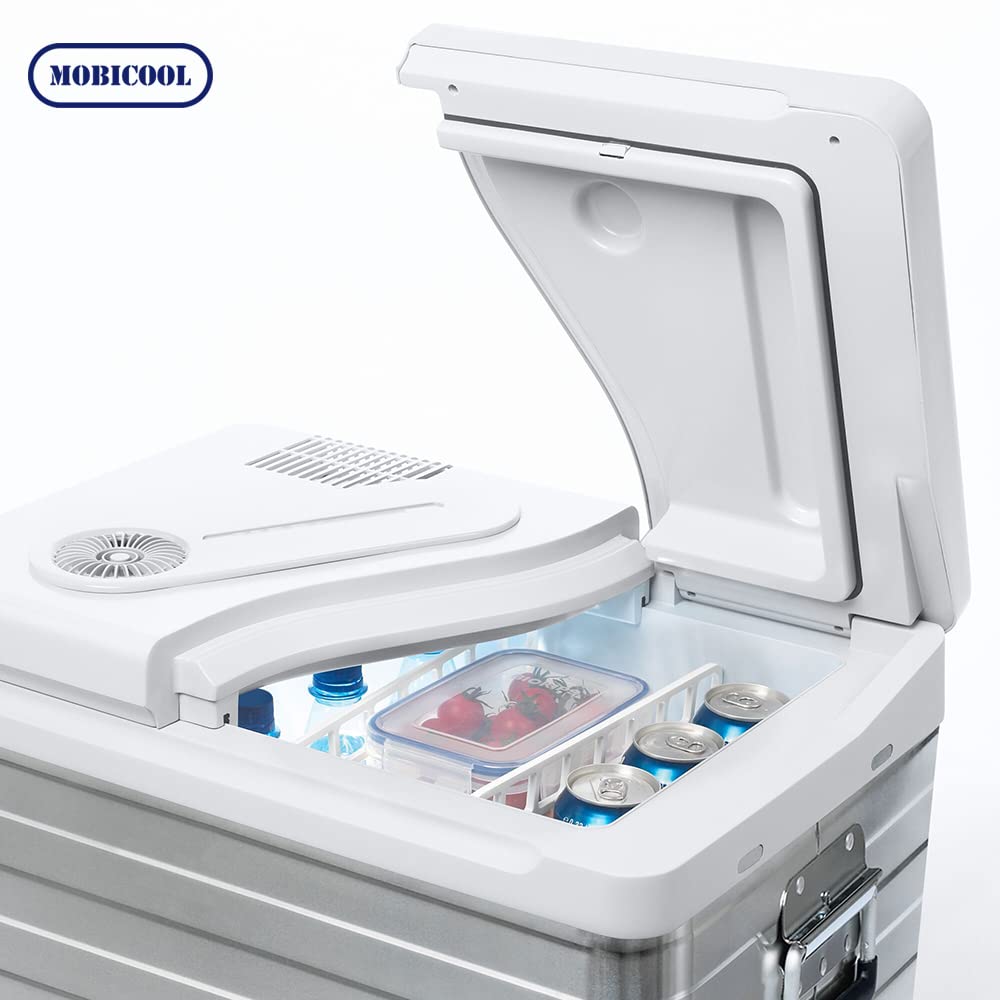 Mobicool MQ40A electric cooler, aluminum, MQ40A, mini fridge for car, work, truck and campsite 