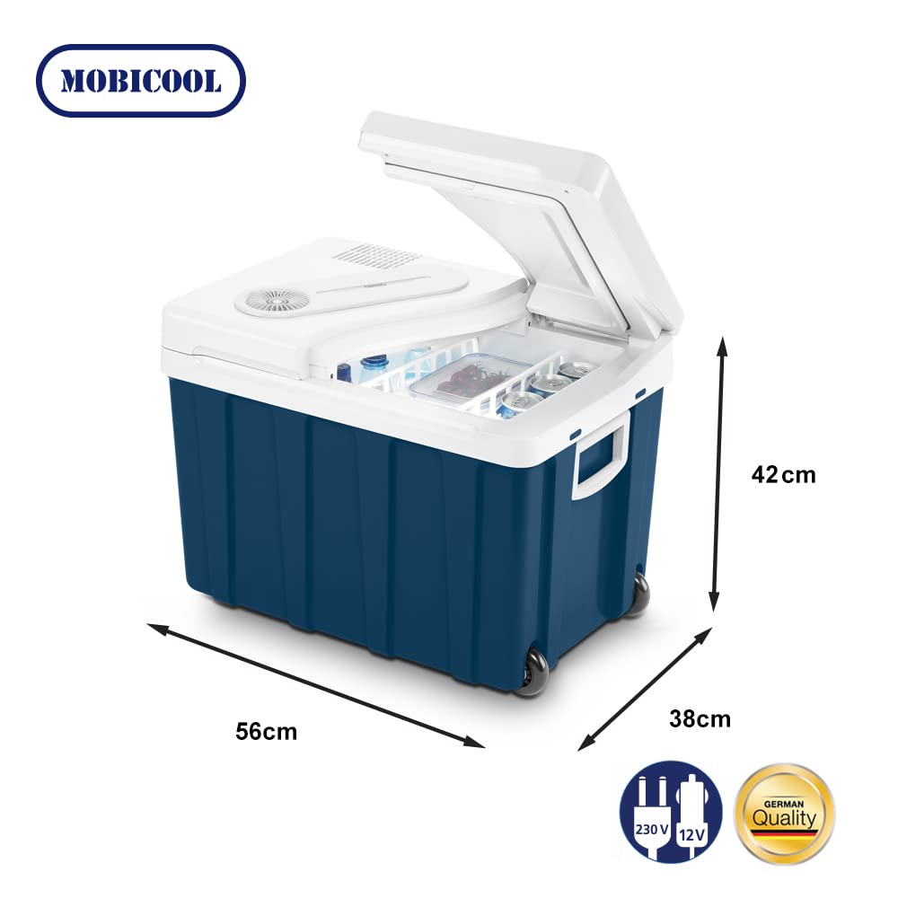 Mobicool MQ40A electric cooler, aluminum, MQ40A, mini fridge for car, work, truck and campsite 