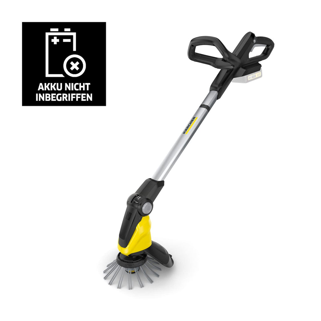 Kärcher 18 V cordless weed remover WRE 18-55, nylon bristle head with max. 2,800 rpm, pivoting cleaning head, telescopic handle, for use with the Kärcher 18 V battery, without battery 