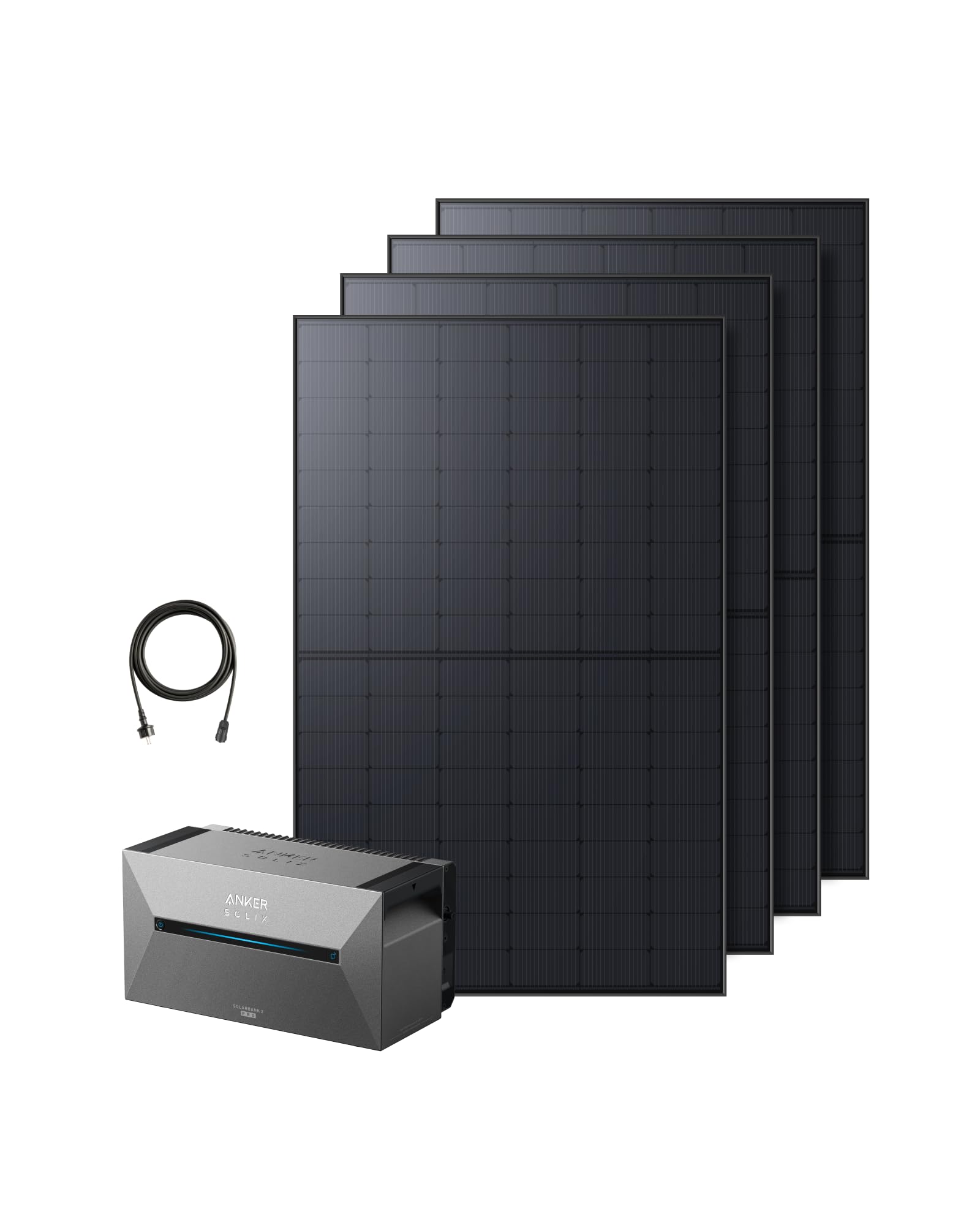 Anker SOLIX Solar Bank 2 E1600 Pro with Memory, All-in-One Power Storage with Micro Inverter, 1.6 kWh, 4 MPPT 2400 W Solar Input, 1000 W AC, 6000 Charging Cycles, 9.6 kWh Capacity, Plug &amp; Play 