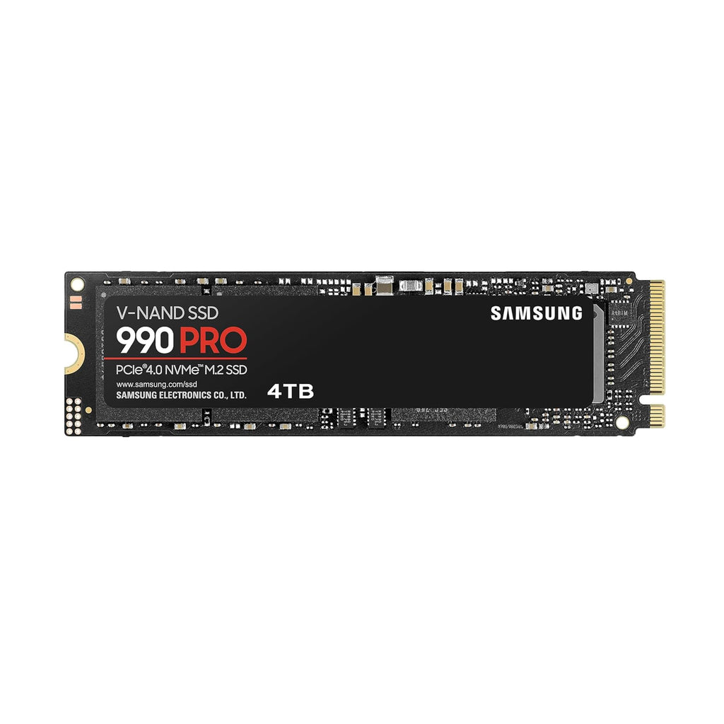 Samsung 990 PRO NVMe M.2 SSD, 2 TB, PCIe 4.0, 7,450 MB/s Read, 6,900 MB/s Write, Internal SSD, Internal SSD for Gaming and Video Editing, Black, MZ-V9P2T0BW 