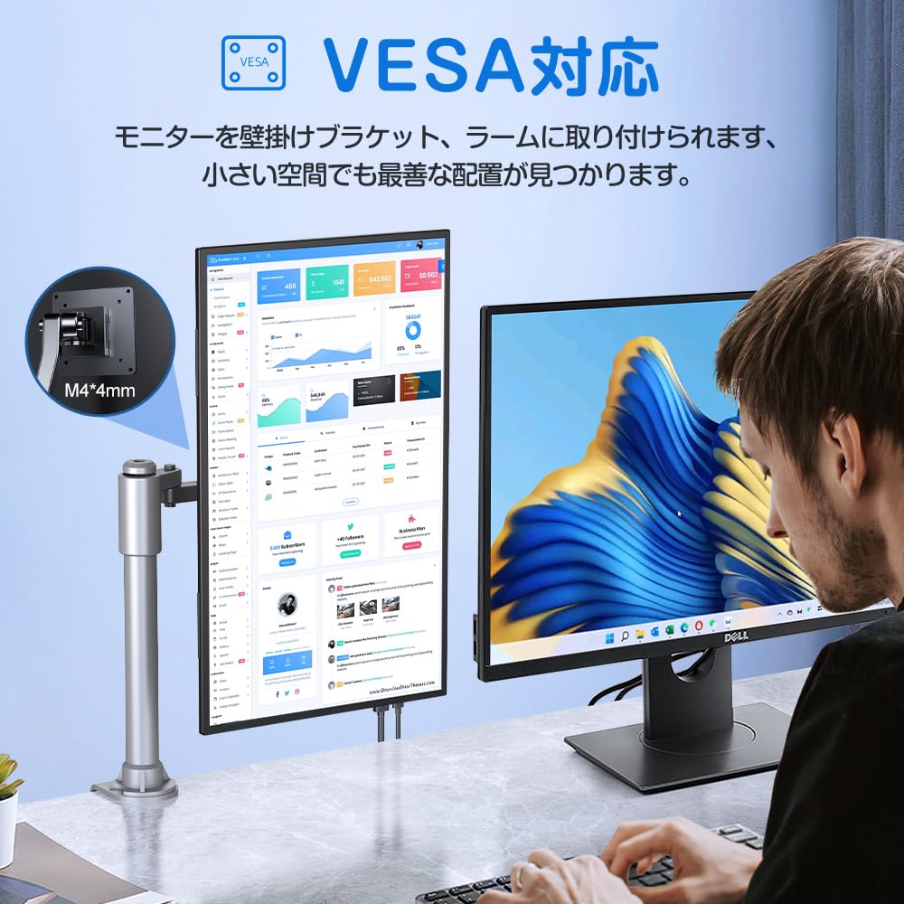 UPERFECT Portable Monitor Touchscreen 21.5 inch 120Hz Portable Monitor Touchscreen 1300:1 1080P Screen Integrated Mount HDMI USB C for PC Laptop Game Console, Metal Case VESA Compatible 