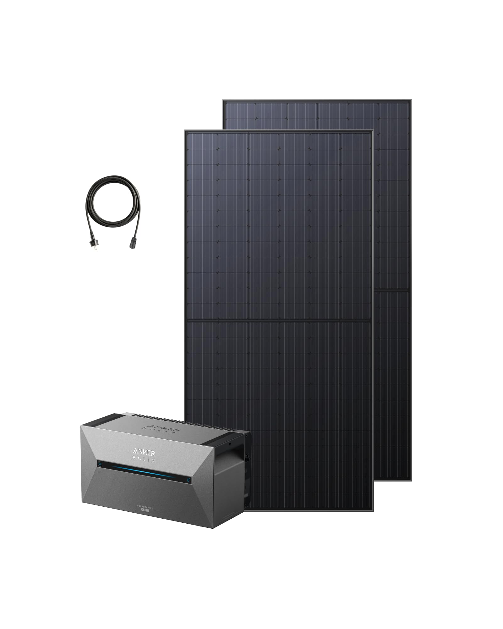 Anker SOLIX Solar Bank 2 E1600 Pro with Memory, All-in-One Power Storage with Micro Inverter, 1.6 kWh, 4 MPPT 2400 W Solar Input, 1000 W AC, 6000 Charging Cycles, 9.6 kWh Capacity, Plug &amp; Play 