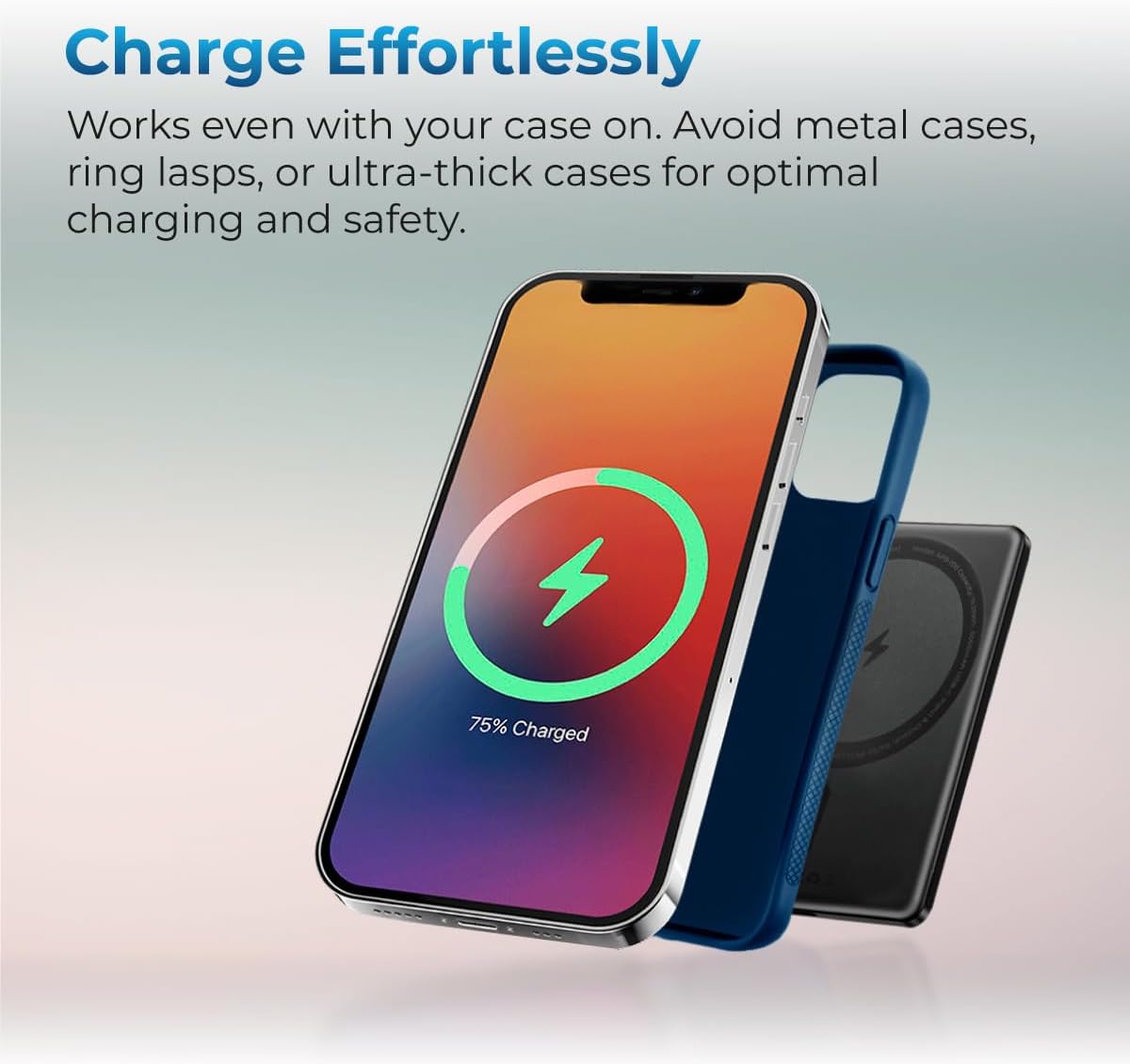 AutoSky Magnetic Power Bank 5000mAh | Wireless &amp; USB-C | LED Display 