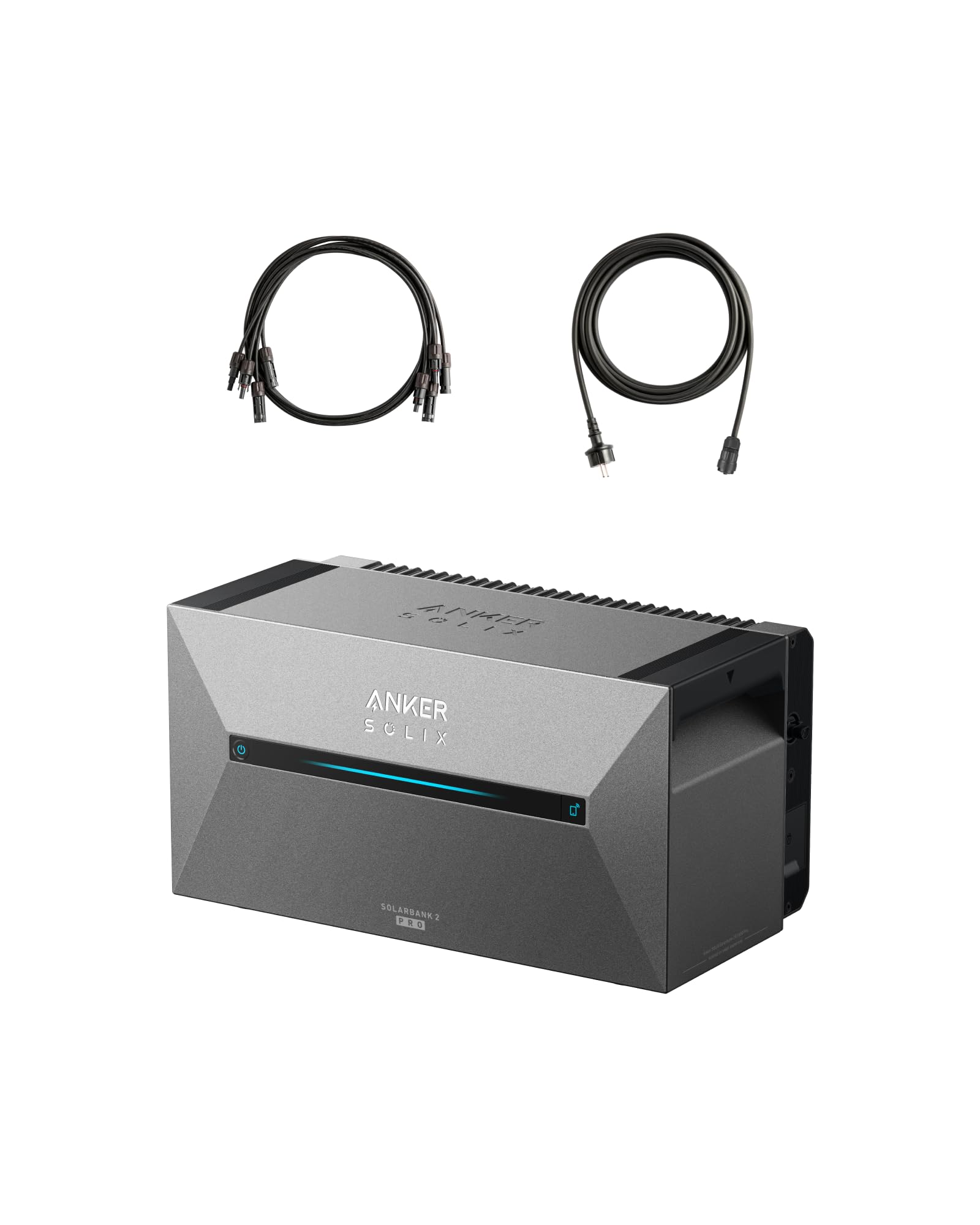 Anker SOLIX Solar Bank 2 E1600 Pro with Memory, All-in-One Power Storage with Micro Inverter, 1.6 kWh, 4 MPPT 2400 W Solar Input, 1000 W AC, 6000 Charging Cycles, 9.6 kWh Capacity, Plug &amp; Play 