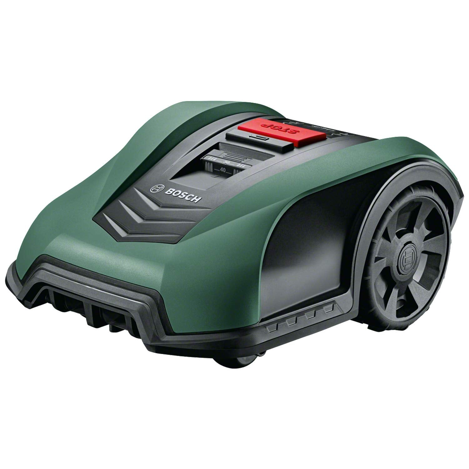 Bosch Home and Garden Indego XS 300 Robot Lawnmower (with Integrated 18 V Battery, Charging Station Included, Cutting Width 19 cm, for Lawns up to 300 m², in Box) Black, Green 