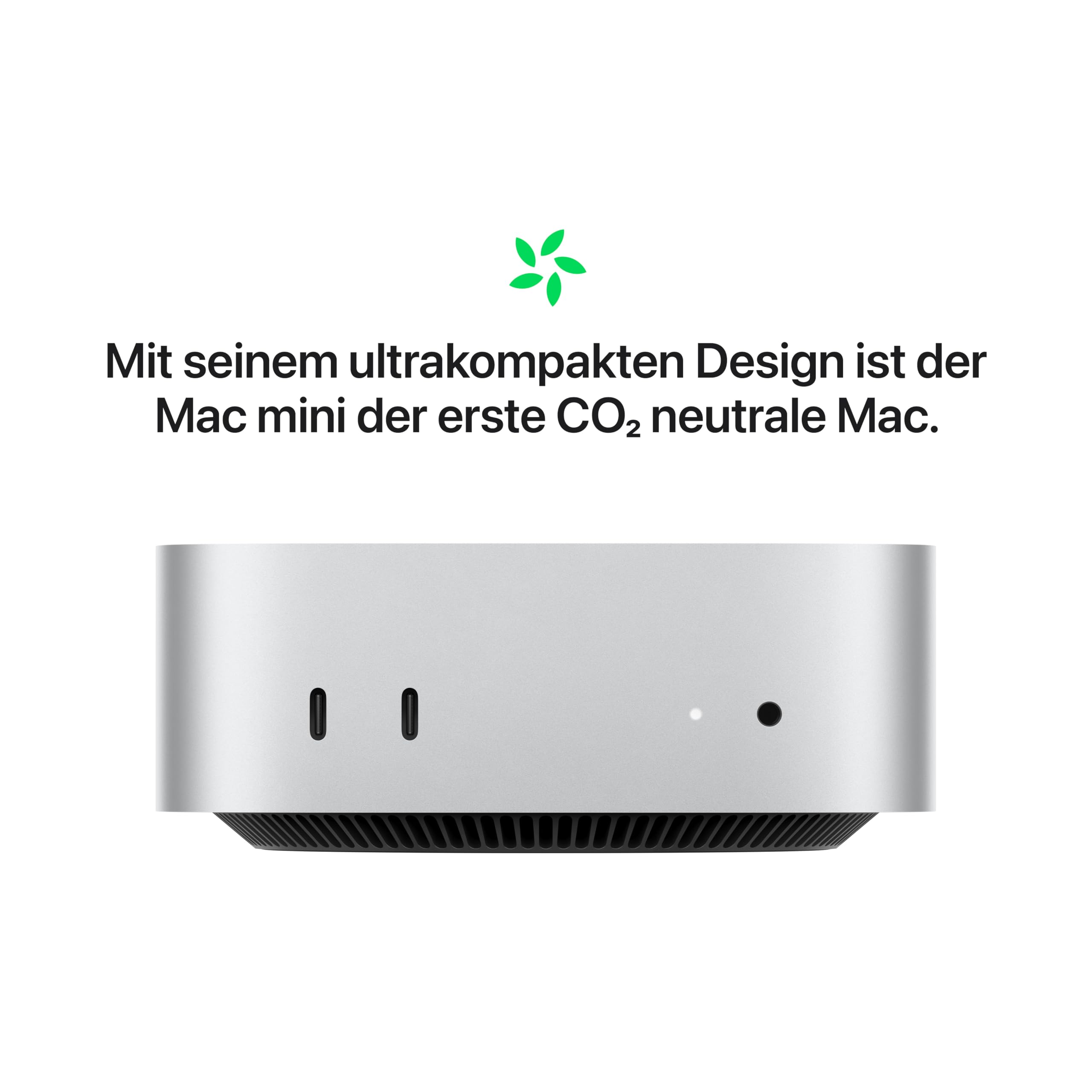 Apple Mac mini desktop computer with M4 chip with 10-core CPU and 10-core GPU: 16 GB of shared memory, 256 GB SSD storage, Gigabit Ethernet. Works with iPhone/iPad 