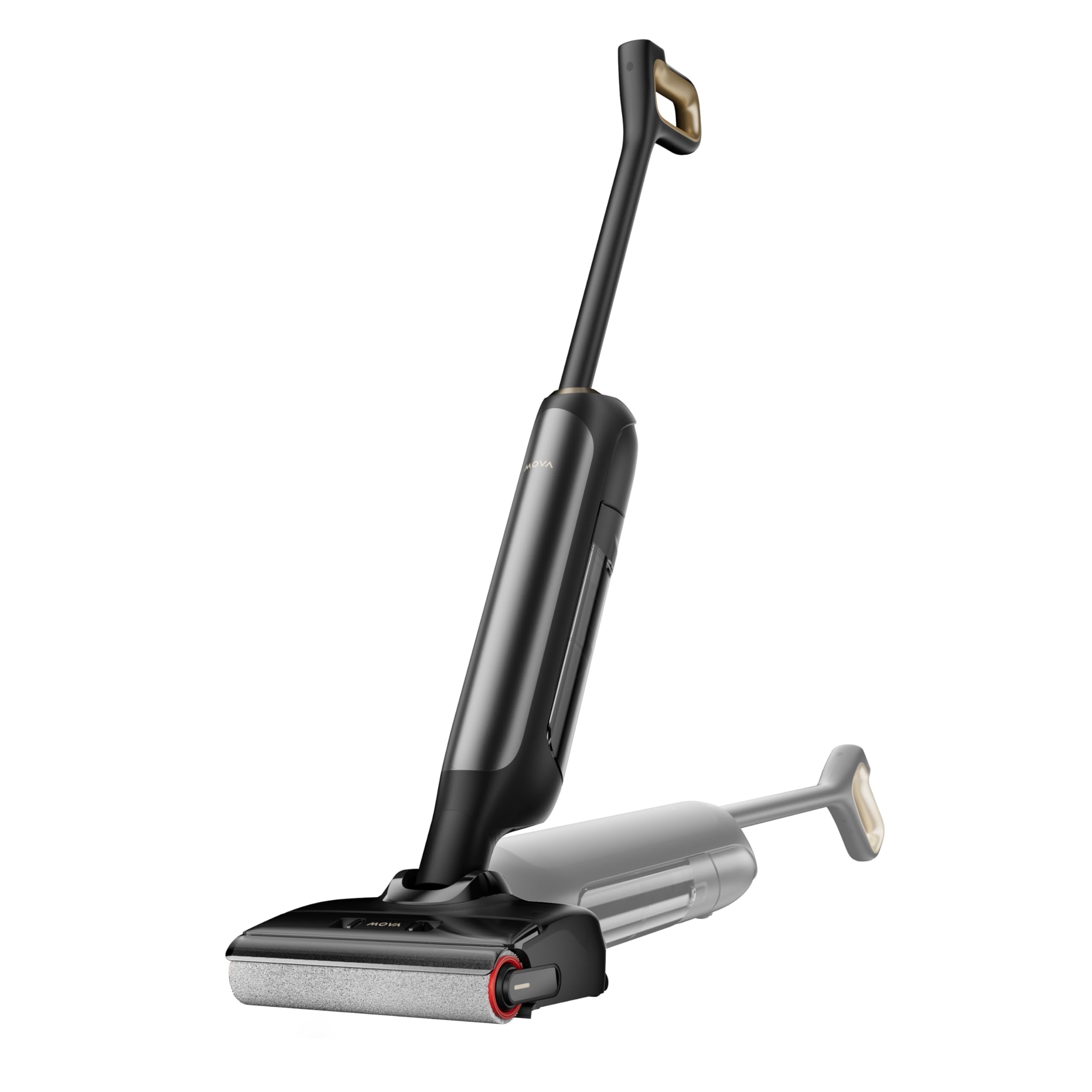 Mova X4 Pro Nass-Trocken-Sauger 20.000 Pa, Heißwasser-Wischfunktion, Tangle-Free, Selbstreinigung bei 100 °C, Push-In-Basisstation, LED-Bürstenkopf, Doppelkante, intelligente Saugkraftregelung