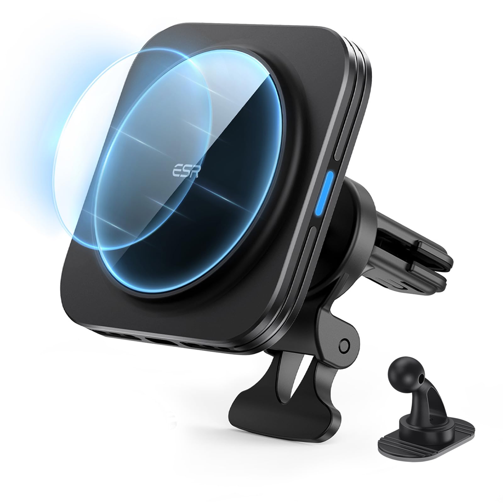 ESR 15W for Magsafe Car Mount with Charging Function, Cell Phone Holder Car Charger, Magnetic Wireless Phone Holder Car with Charging Function for iPhone 16/15/14/13/12 Series, Galaxy S25 Series, Fast Charging 