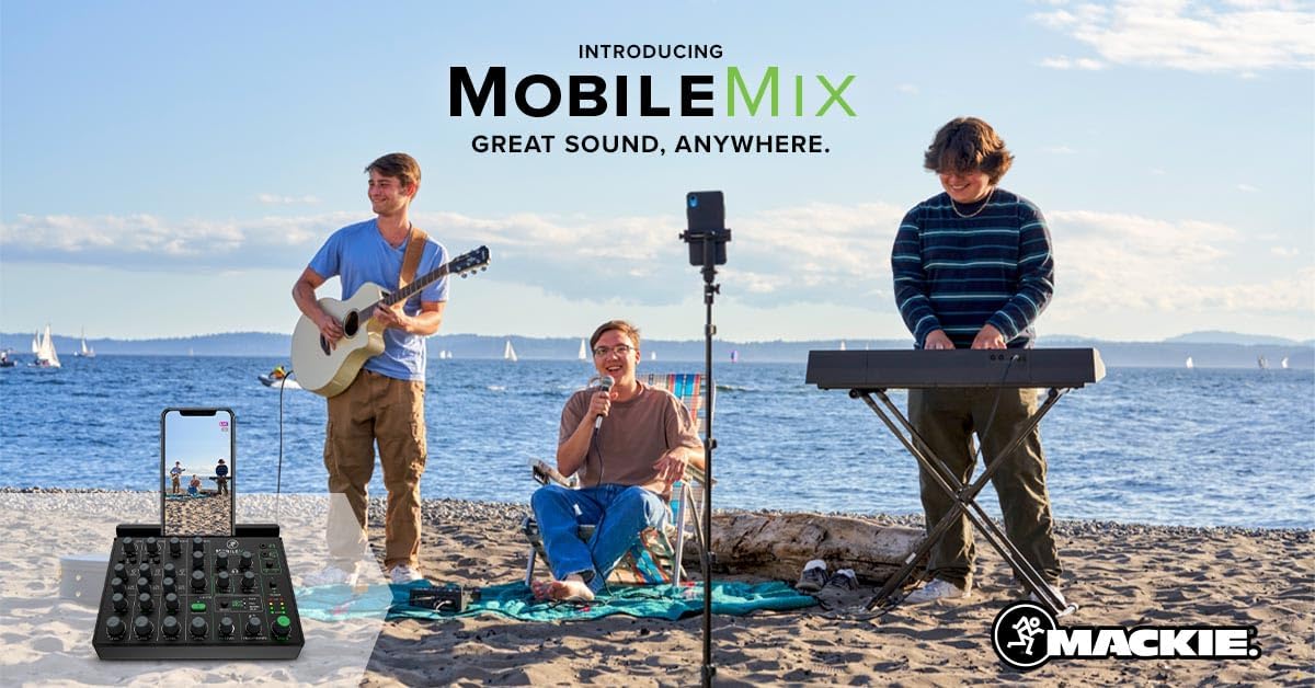 MobileMix 8-channel USB-powered mixer for A/V production, live sound, and streaming 
