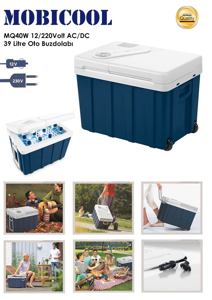 Mobicool MQ40A electric cooler, aluminum, MQ40A, mini fridge for car, work, truck and campsite 