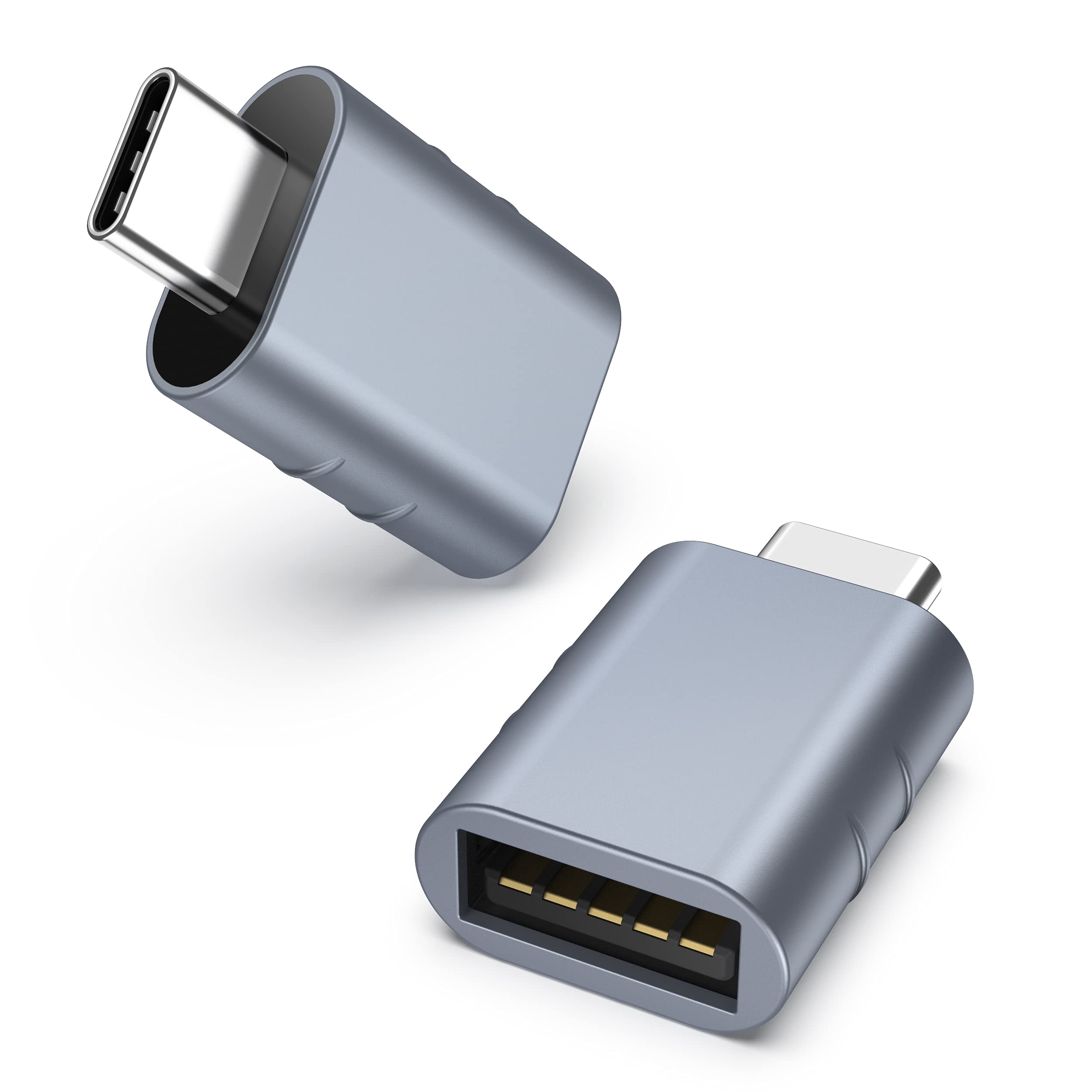 Syntech USB-C to USB Adapter, 2 USB-C Male to USB-C Female Adapter, Compatible with iPhone 16 Pro Max iMac iPad Pro 2021, MacBook Air Pro 2020 and Other Type-C/Thunderbolt 3 Devices, Blue 