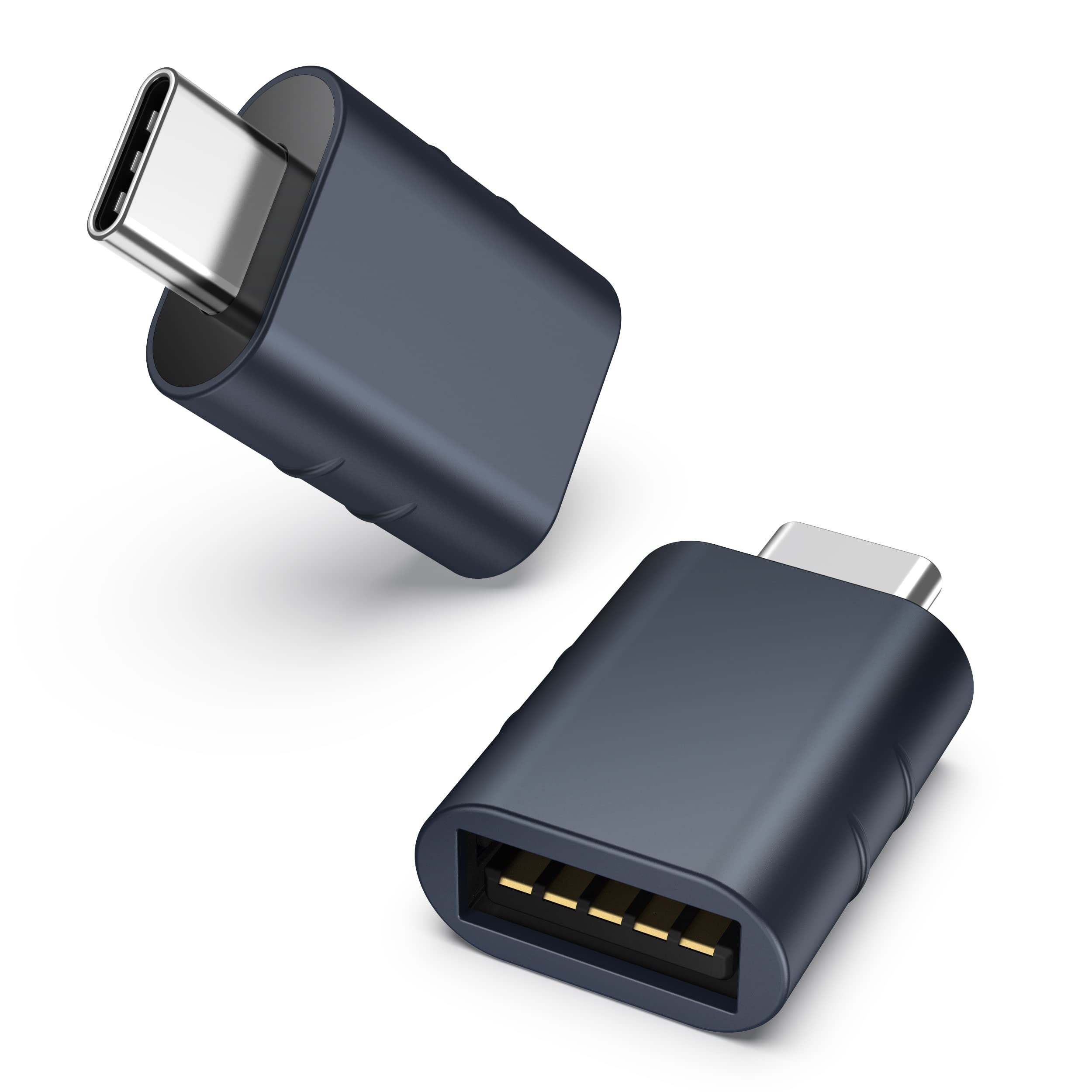 Syntech USB-C to USB Adapter, 2 USB-C Male to USB-C Female Adapter, Compatible with iPhone 16 Pro Max iMac iPad Pro 2021, MacBook Air Pro 2020 and Other Type-C/Thunderbolt 3 Devices, Blue 