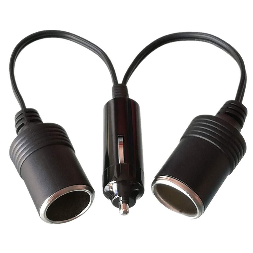GTIWUNG Car Motorcycle Cigarette Lighter Plug Adapter THREE-Way Socket Splitter, 1 to 2 Car Cigarette Lighter Plugs 12V/24V 