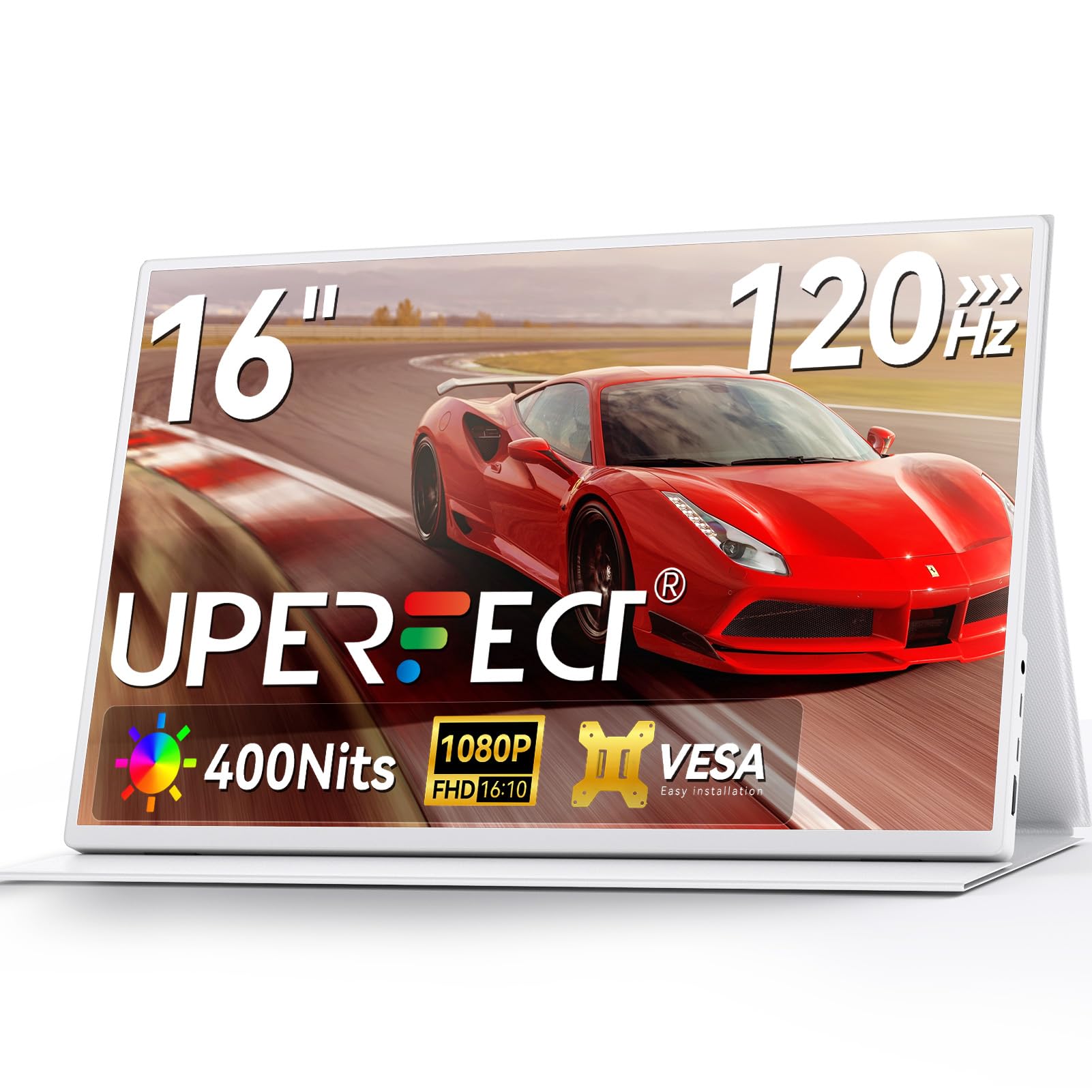 UPERFECT Portable Monitor Touchscreen 21.5 inch 120Hz Portable Monitor Touchscreen 1300:1 1080P Screen Integrated Mount HDMI USB C for PC Laptop Game Console, Metal Case VESA Compatible 