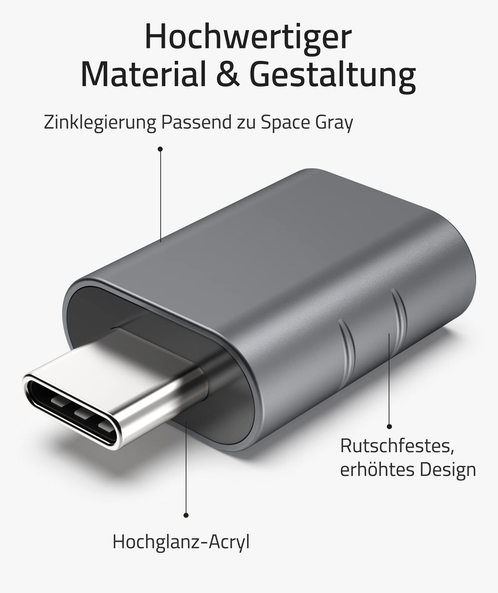 Syntech USB-C to USB Adapter, 2 USB-C Male to USB-C Female Adapter, Compatible with iPhone 16 Pro Max iMac iPad Pro 2021, MacBook Air Pro 2020 and Other Type-C/Thunderbolt 3 Devices, Blue 