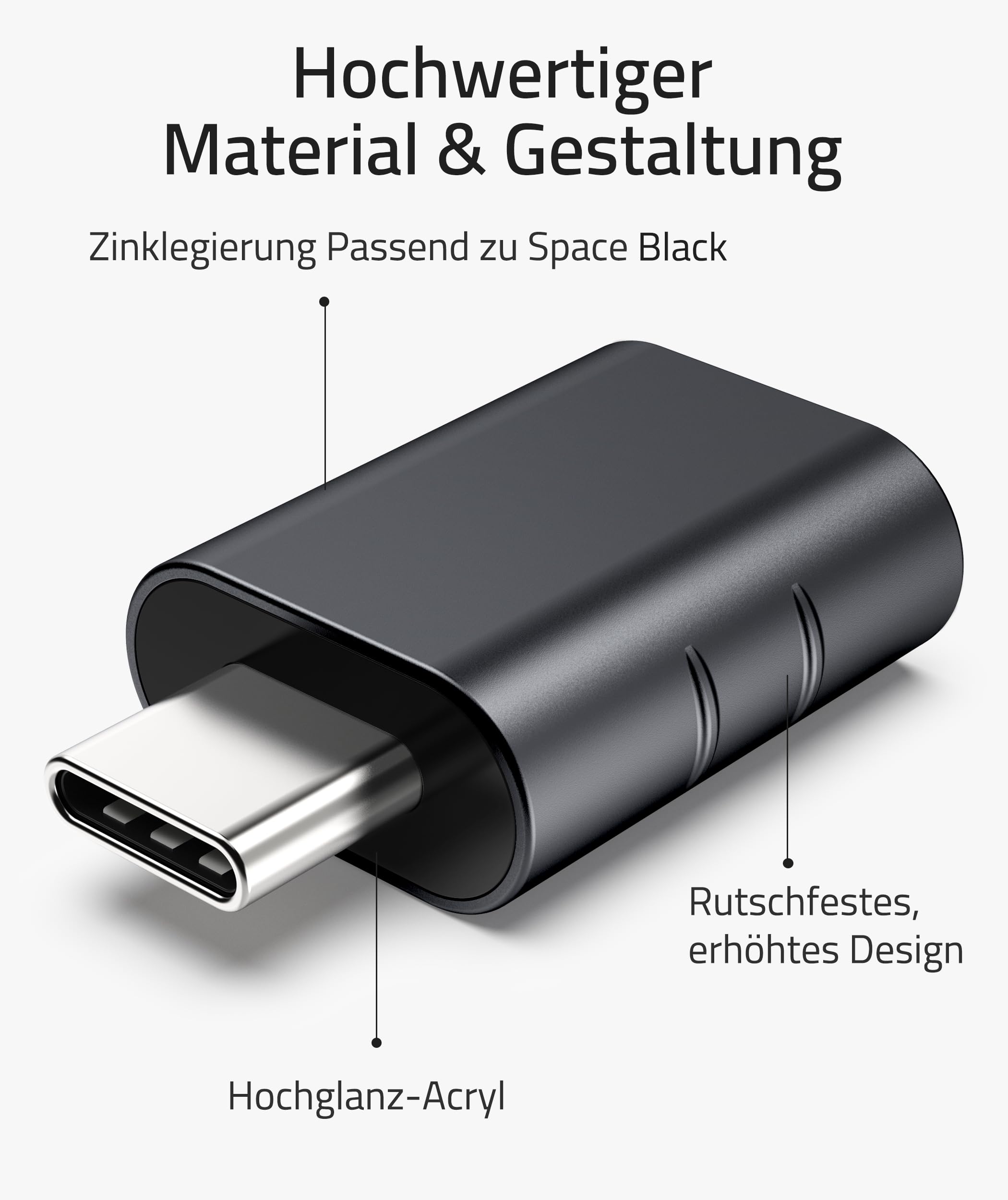 Syntech USB-C to USB Adapter, 2 USB-C Male to USB-C Female Adapter, Compatible with iPhone 16 Pro Max iMac iPad Pro 2021, MacBook Air Pro 2020 and Other Type-C/Thunderbolt 3 Devices, Blue 