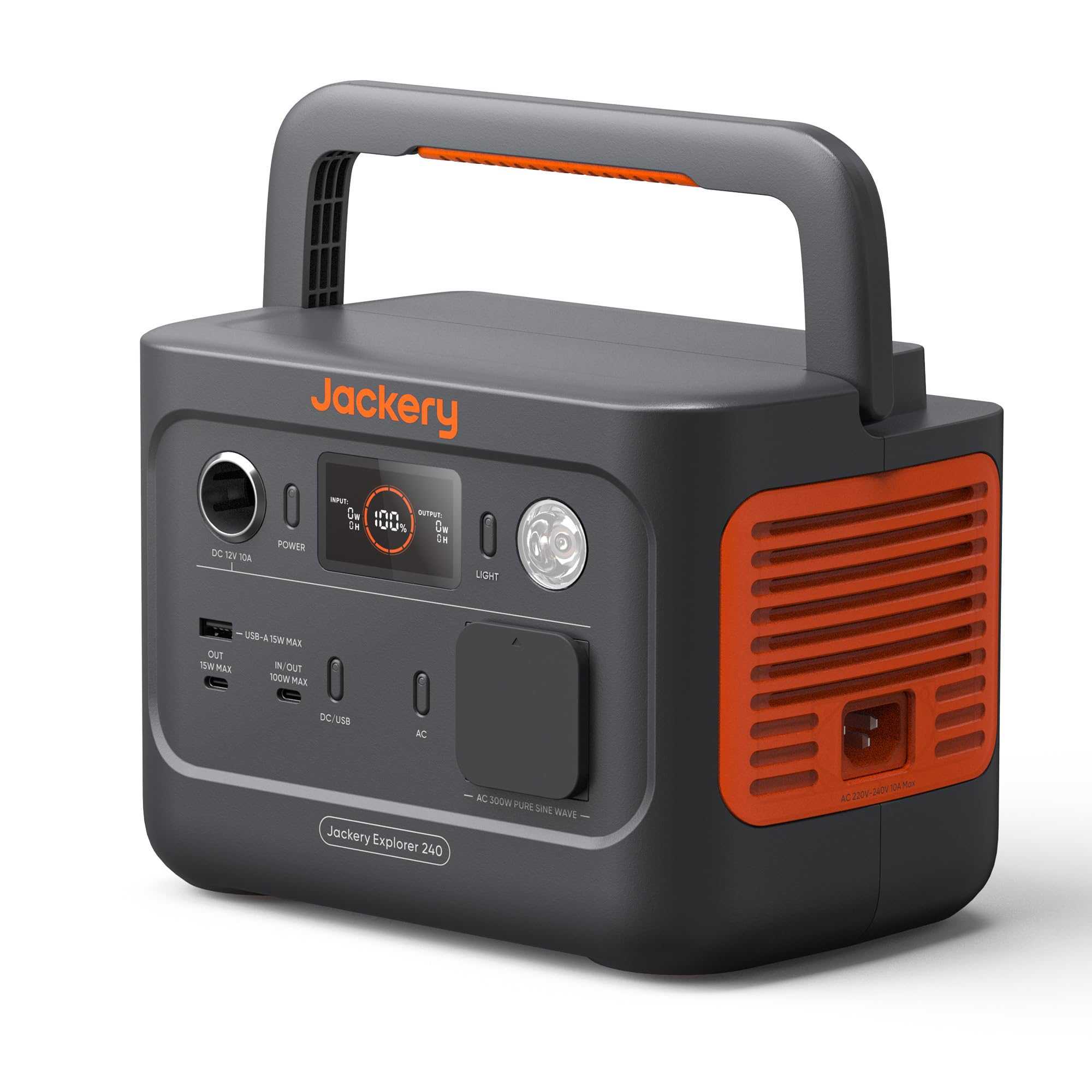 Jackery 240 v2 Solar Generator with 40W Solar Panel, 256Wh LiFePO4 Battery, 300W AC &amp; 100W USB-C Output for Outdoor, Camping &amp; Emergency (2024 New) 
