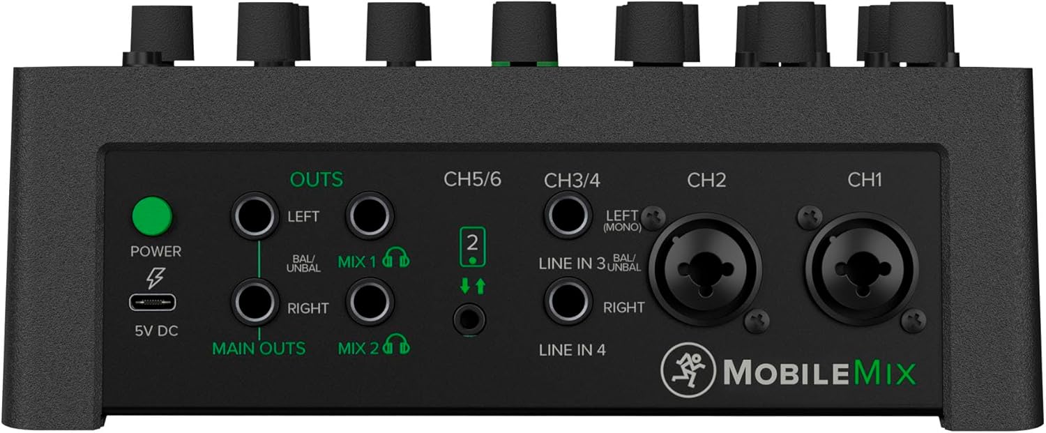 MobileMix 8-channel USB-powered mixer for A/V production, live sound, and streaming 