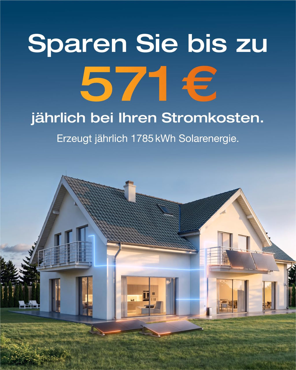 ECOFLOW STREAM Ultra 1.92kWh 0% VAT, balcony power station with storage, 4 MPPT 2800W solar input, 2300W dual AC connections, all-in-one power storage with inverter, 11.52kWh capacity, 6000 cycles, plug &amp; play 