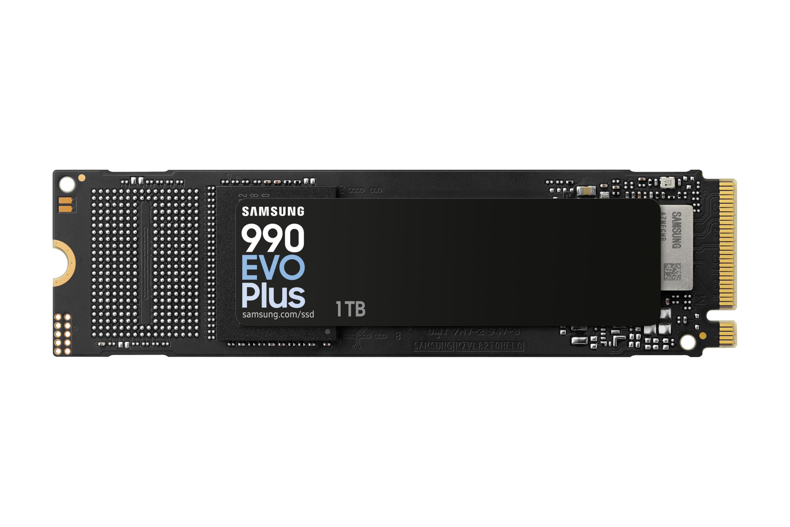 Samsung 990 EVO Plus NVMe M.2 SSD 1 TB, PCIe 4.0 x4 / PCIe 5.0 x2, NVMe 2.0 (2280), 7,150 MB/s Read, 6,300 MB/s Write, Internal SSD for Gaming and Graphics Editing, MZ-V9S1T0BW 