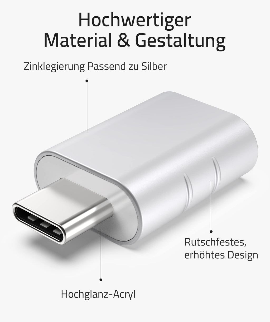 Syntech USB-C to USB Adapter, 2 USB-C Male to USB-C Female Adapter, Compatible with iPhone 16 Pro Max iMac iPad Pro 2021, MacBook Air Pro 2020 and Other Type-C/Thunderbolt 3 Devices, Blue 