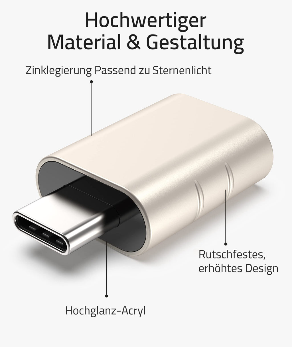 Syntech USB-C to USB Adapter, 2 USB-C Male to USB-C Female Adapter, Compatible with iPhone 16 Pro Max iMac iPad Pro 2021, MacBook Air Pro 2020 and Other Type-C/Thunderbolt 3 Devices, Blue 