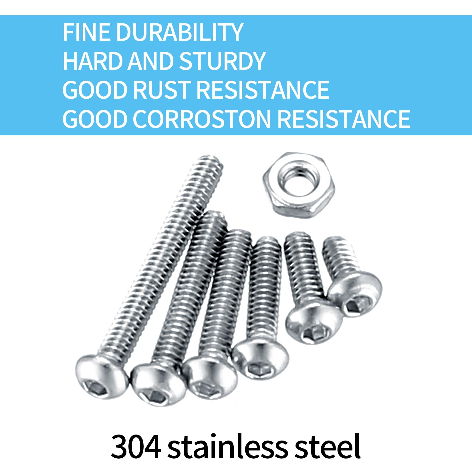 410pcs M2 Countersunk Head Hex Socket Screws, 10.9 Carbon Steel Full Thread Machine Screws, Nuts and Washers Assortment with Allen Keys 