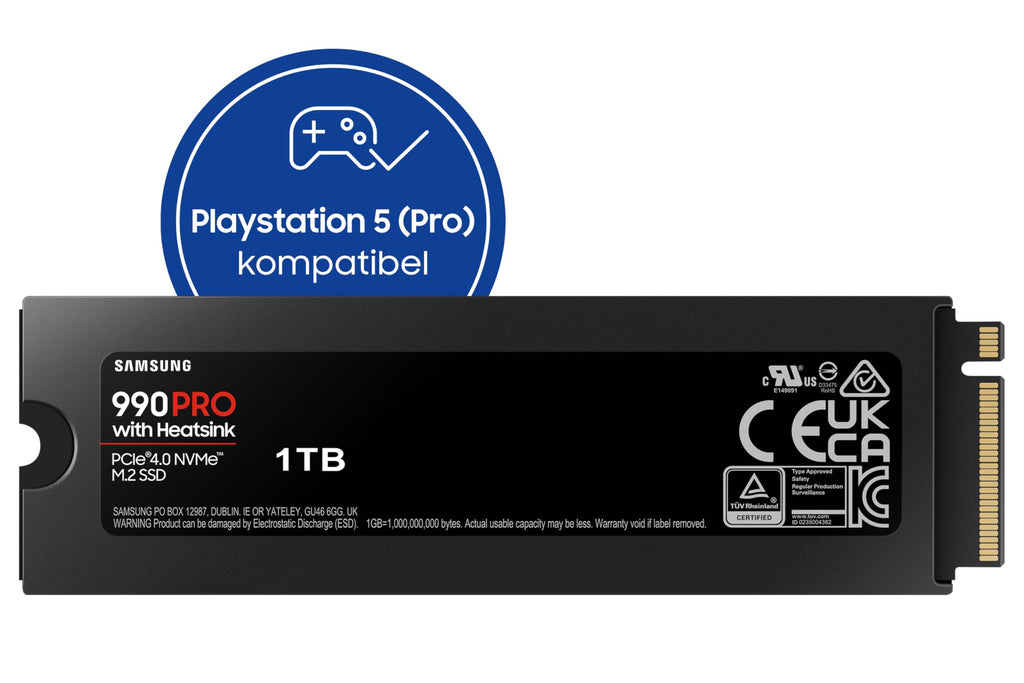 Samsung 990 PRO NVMe M.2 SSD, 2 TB, PCIe 4.0, 7,450 MB/s Read, 6,900 MB/s Write, Internal SSD, Internal SSD for Gaming and Video Editing, Black, MZ-V9P2T0BW 