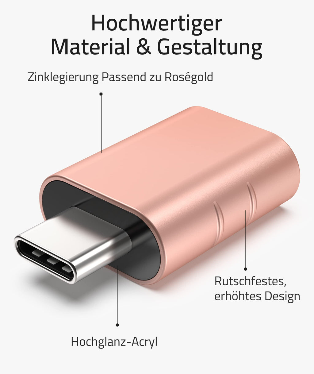 Syntech USB-C to USB Adapter, 2 USB-C Male to USB-C Female Adapter, Compatible with iPhone 16 Pro Max iMac iPad Pro 2021, MacBook Air Pro 2020 and Other Type-C/Thunderbolt 3 Devices, Blue 