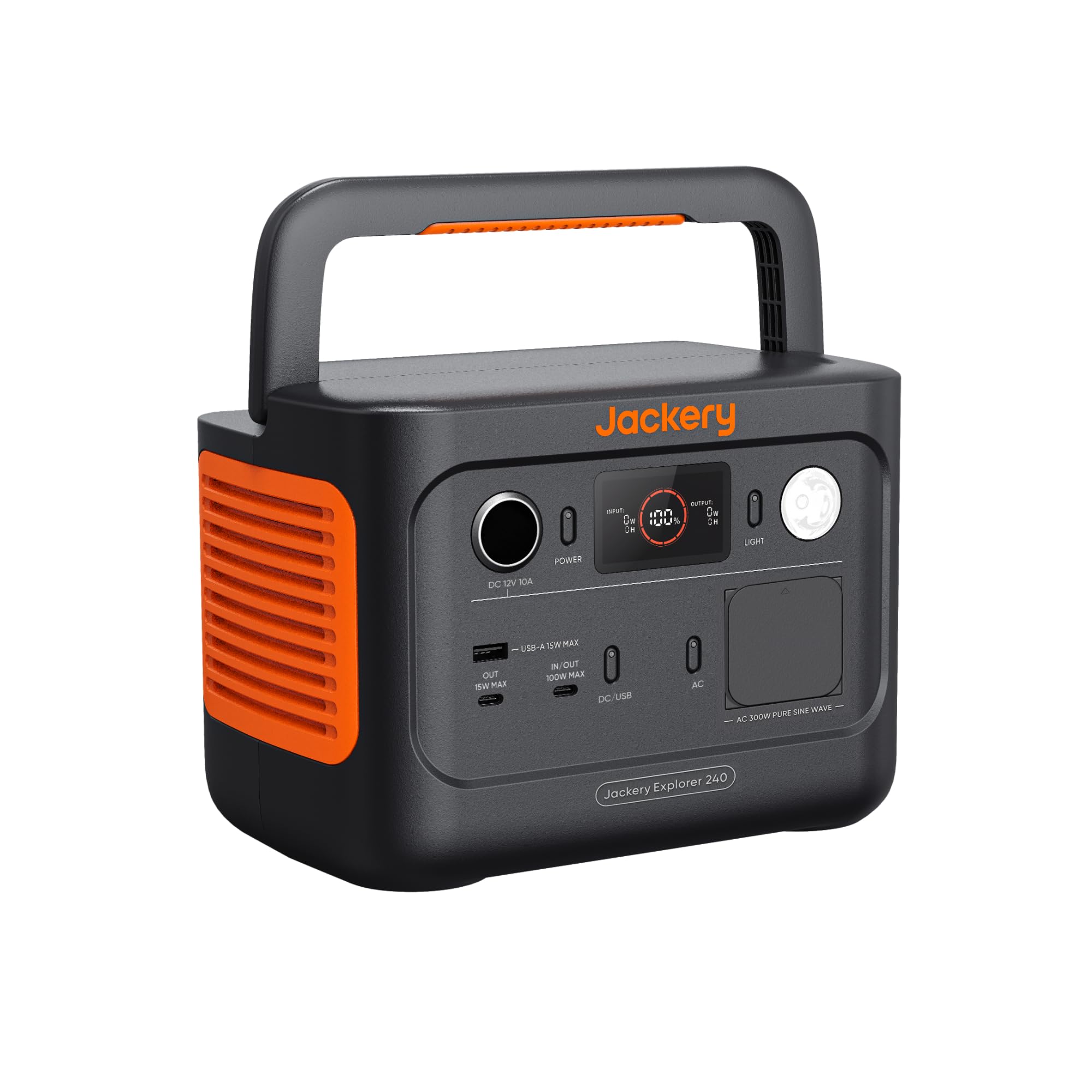 Jackery 240 v2 Solar Generator with 40W Solar Panel, 256Wh LiFePO4 Battery, 300W AC &amp; 100W USB-C Output for Outdoor, Camping &amp; Emergency (2024 New) 