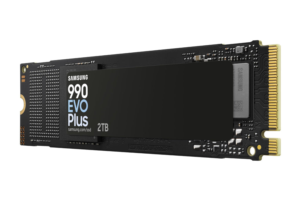 Samsung 990 EVO Plus NVMe M.2 SSD 1 TB, PCIe 4.0 x4 / PCIe 5.0 x2, NVMe 2.0 (2280), 7,150 MB/s Read, 6,300 MB/s Write, Internal SSD for Gaming and Graphics Editing, MZ-V9S1T0BW 