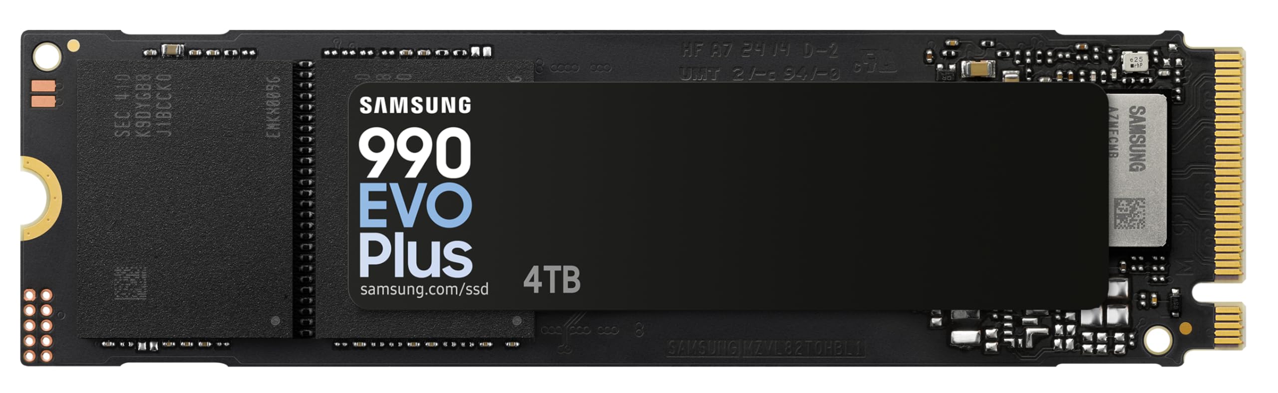 Samsung 990 EVO Plus NVMe M.2 SSD 1 TB, PCIe 4.0 x4 / PCIe 5.0 x2, NVMe 2.0 (2280), 7,150 MB/s Read, 6,300 MB/s Write, Internal SSD for Gaming and Graphics Editing, MZ-V9S1T0BW 
