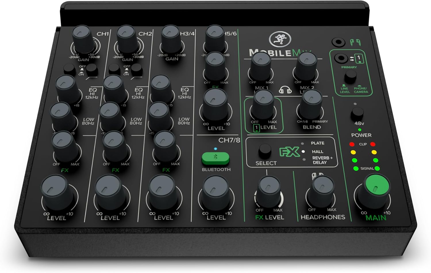 MobileMix 8-channel USB-powered mixer for A/V production, live sound, and streaming 