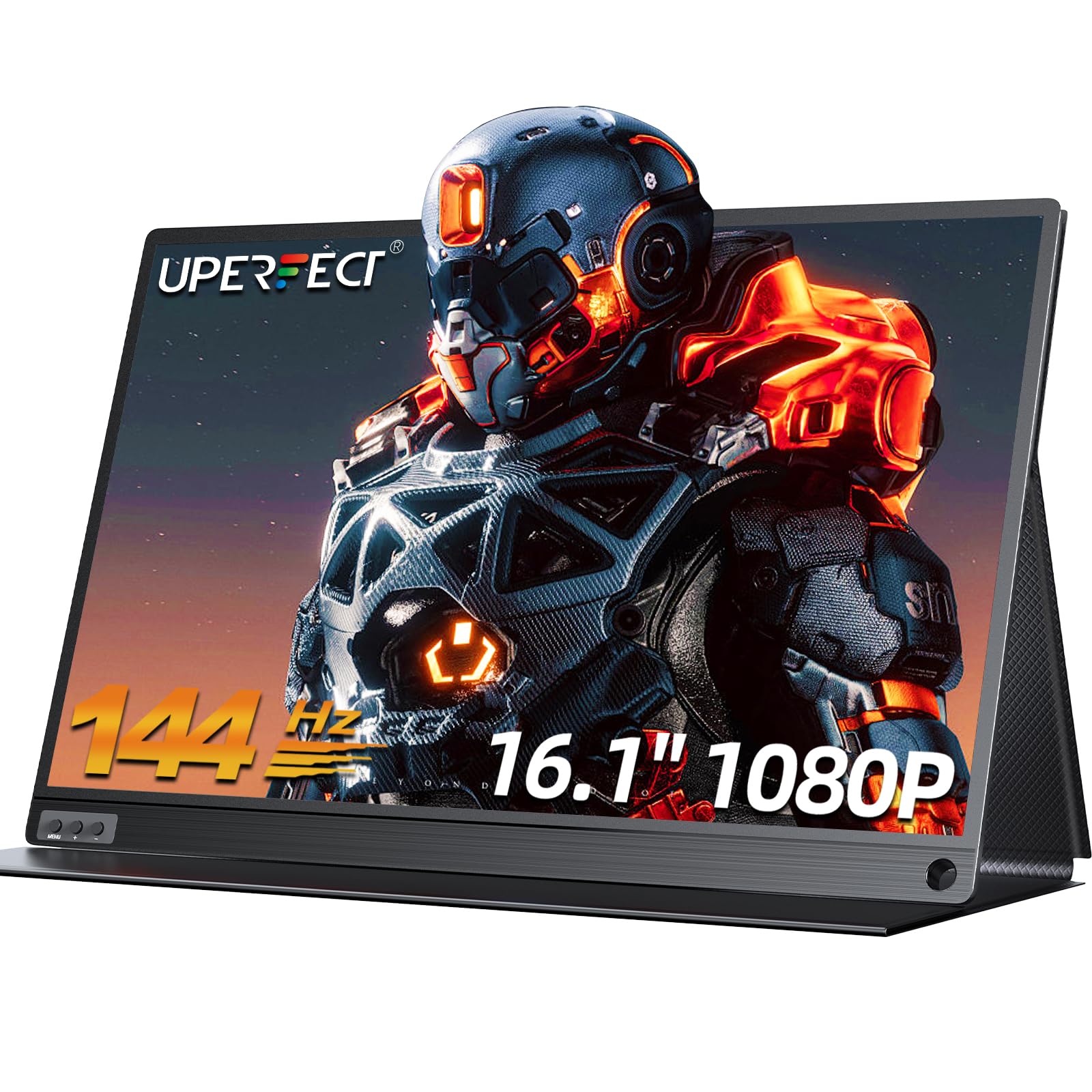 UPERFECT Portable Monitor Touchscreen 21.5 inch 120Hz Portable Monitor Touchscreen 1300:1 1080P Screen Integrated Mount HDMI USB C for PC Laptop Game Console, Metal Case VESA Compatible 