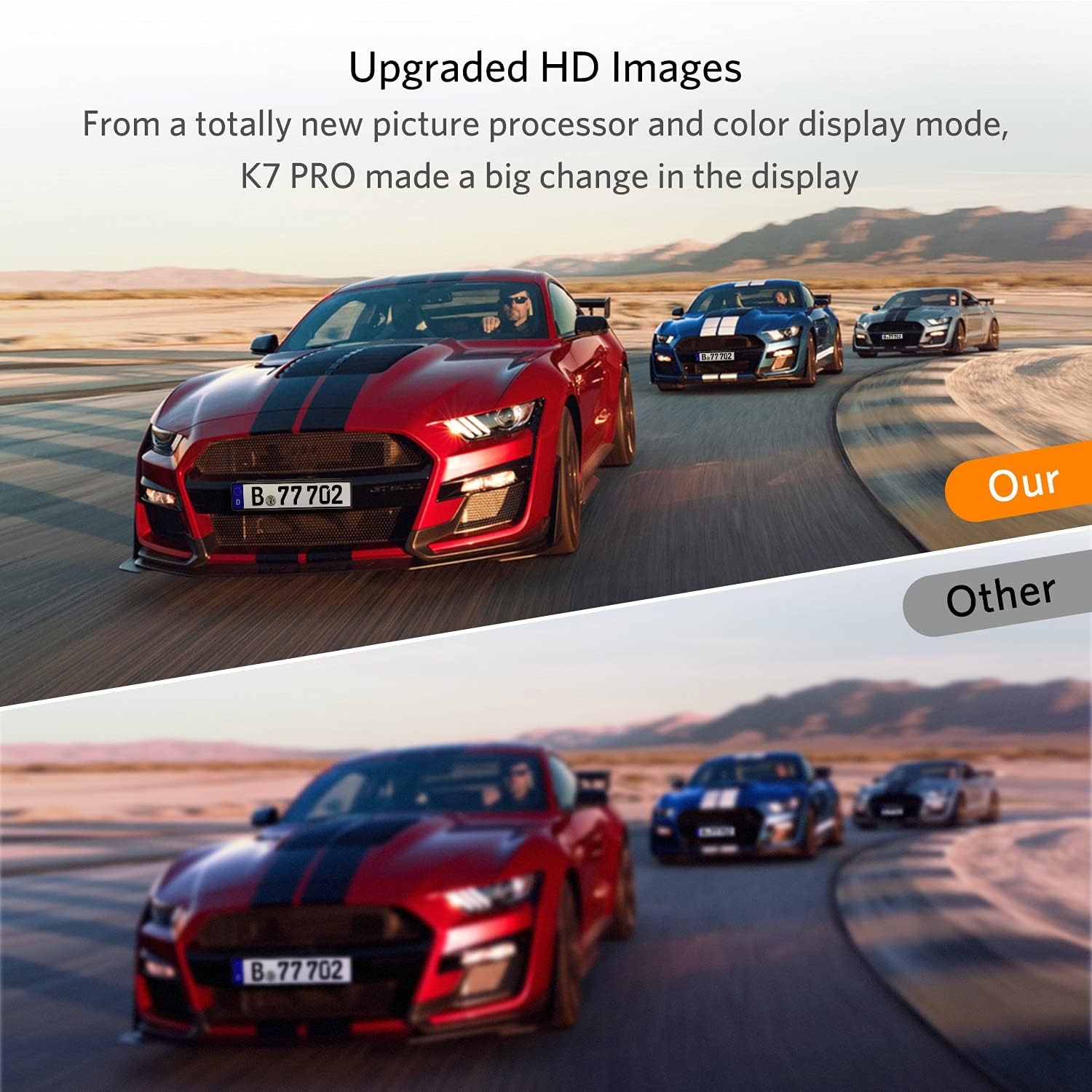 Digital Wireless Rear View Camera Set K7PRO supports 2 cameras, wireless rear view cameras with stable signal, 5" HD monitor, wireless rear view camera with IP68 waterproof camera, night vision 