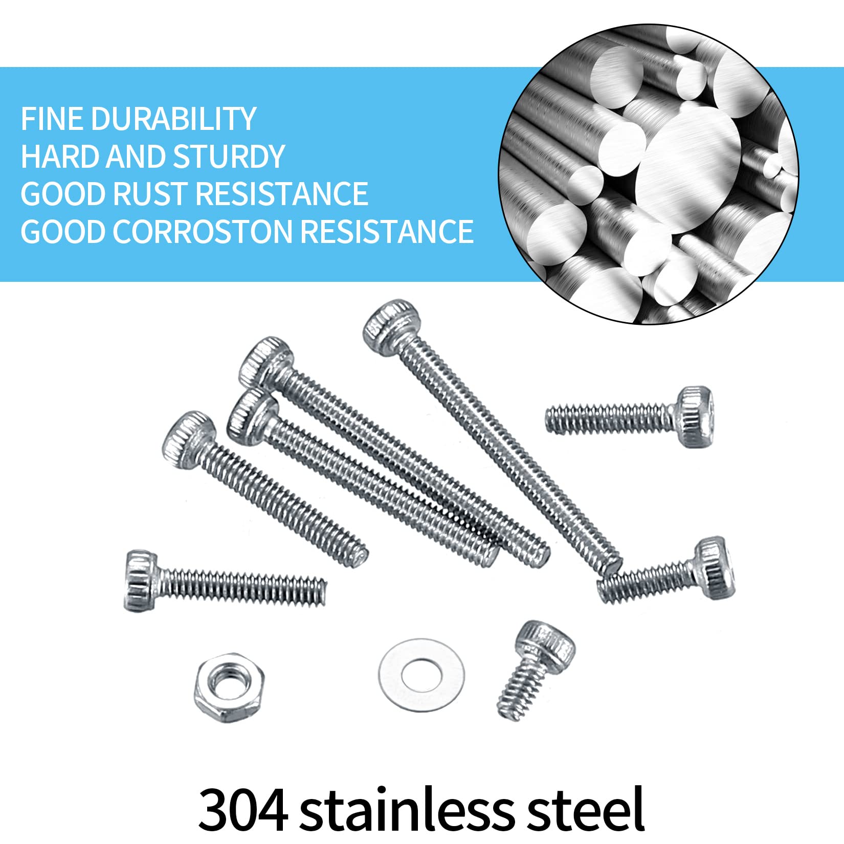 410pcs M2 Countersunk Head Hex Socket Screws, 10.9 Carbon Steel Full Thread Machine Screws, Nuts and Washers Assortment with Allen Keys 