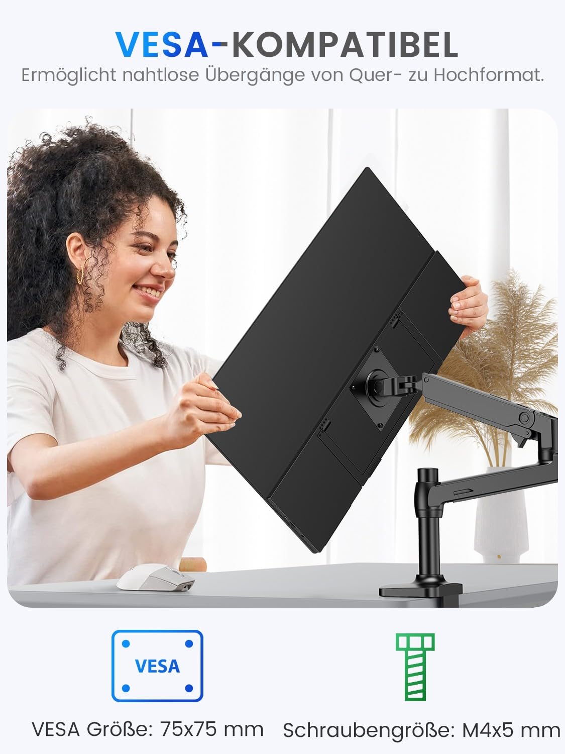 UPERFECT Portable Monitor Touchscreen 21.5 inch 120Hz Portable Monitor Touchscreen 1300:1 1080P Screen Integrated Mount HDMI USB C for PC Laptop Game Console, Metal Case VESA Compatible 
