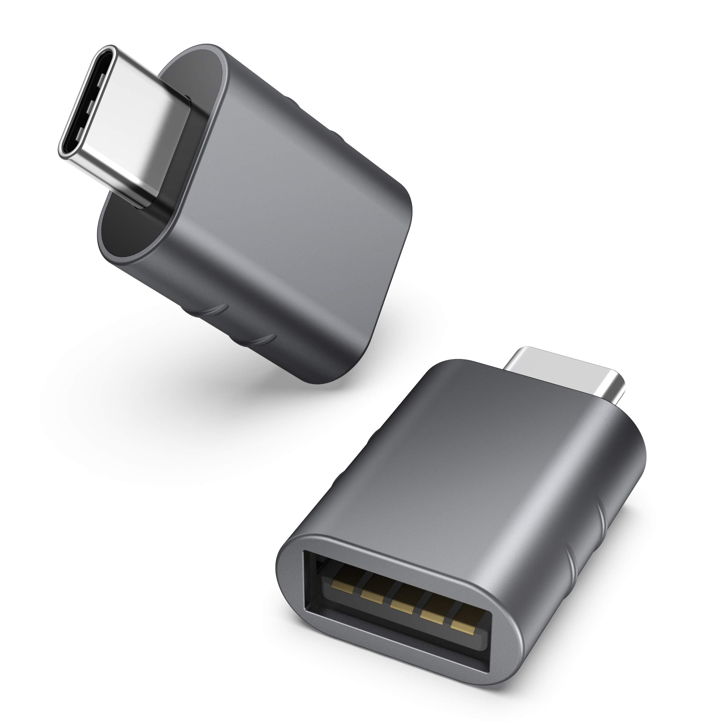 Syntech USB-C to USB Adapter, 2 USB-C Male to USB-C Female Adapter, Compatible with iPhone 16 Pro Max iMac iPad Pro 2021, MacBook Air Pro 2020 and Other Type-C/Thunderbolt 3 Devices, Blue 