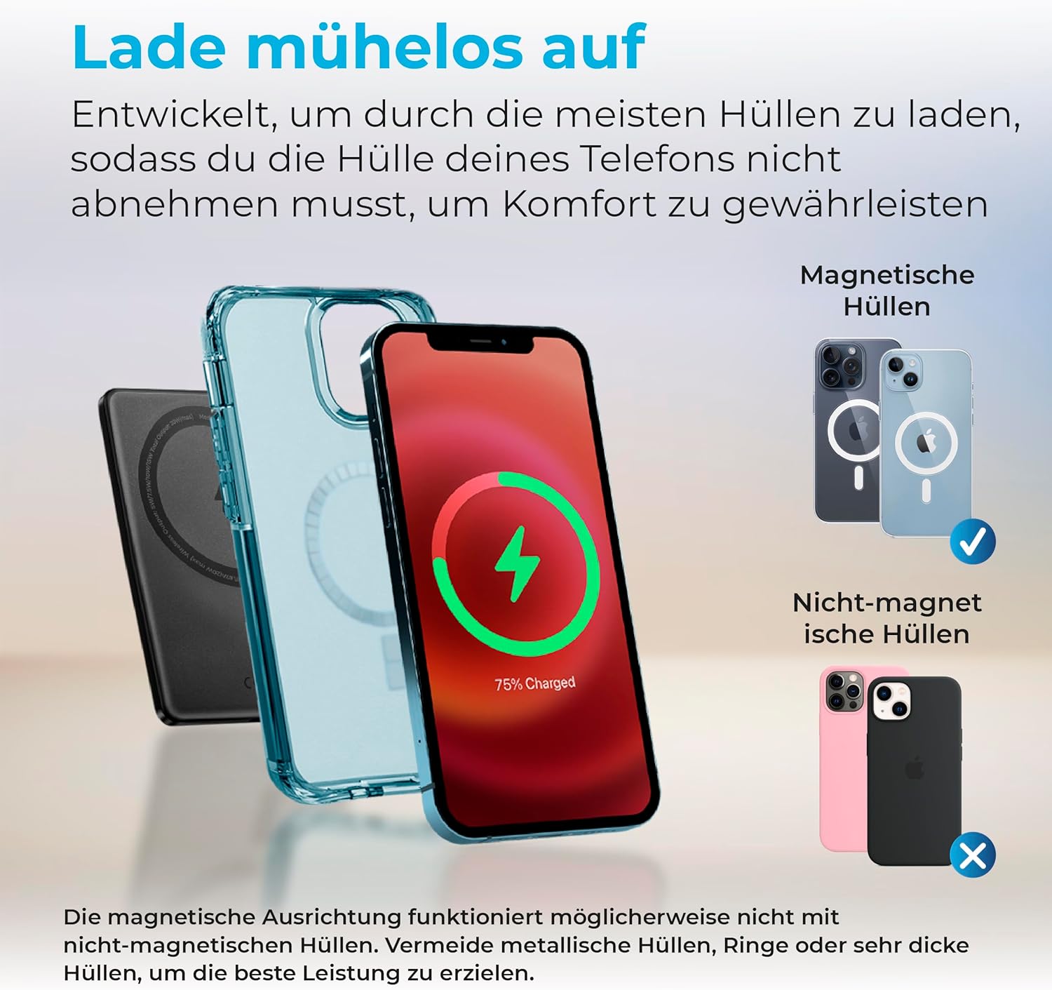 AutoSky Magnetic Power Bank 10,000 mAh | Wireless &amp; USB-C | LED Display (APB-200) 