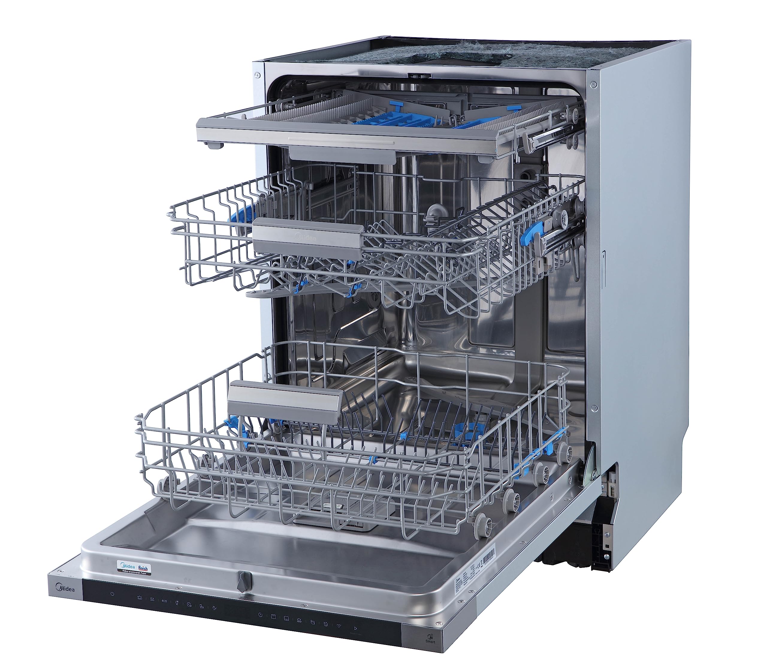 Midea ST 3.6F wi Countertop Dishwasher, 6 Wash Programs, Delay Start, Extra Drying Function, IOT Control, Mini Dishwasher, Ideal for Small Apartments, White 