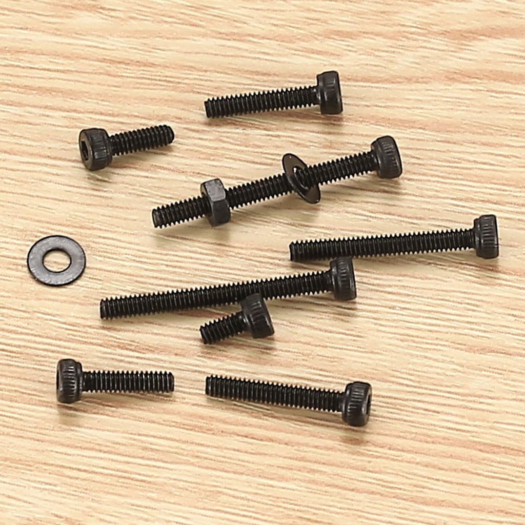 410pcs M2 Countersunk Head Hex Socket Screws, 10.9 Carbon Steel Full Thread Machine Screws, Nuts and Washers Assortment with Allen Keys 