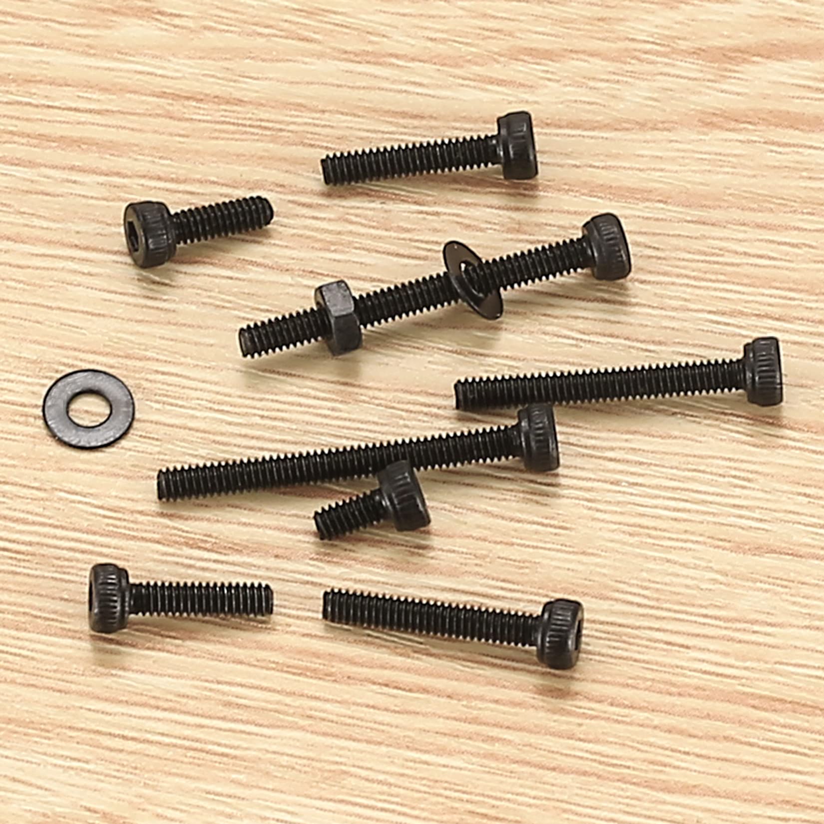 410pcs M2 Countersunk Head Hex Socket Screws, 10.9 Carbon Steel Full Thread Machine Screws, Nuts and Washers Assortment with Allen Keys 